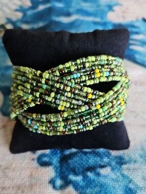 Vintage Beaded Cuff Bracelet